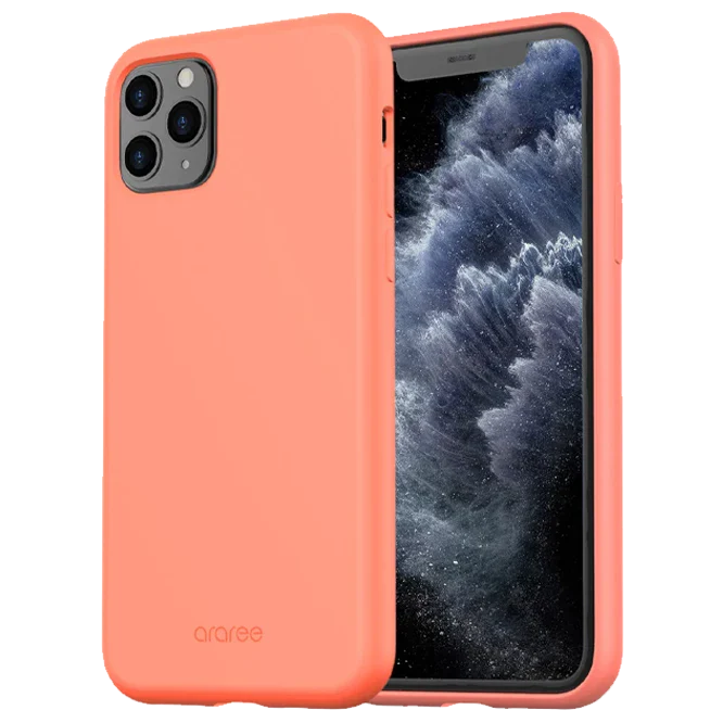 Araree Typo-Skin iPhone 11 Pro (Coral Pink / Black / Forest Blue) - Image 2