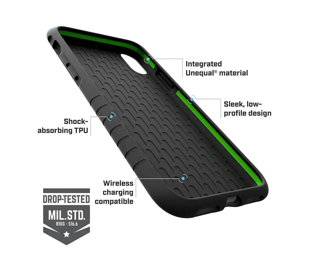 BodyGuardz Unequal iPhone X/Xs Black Case Protection - Image 3