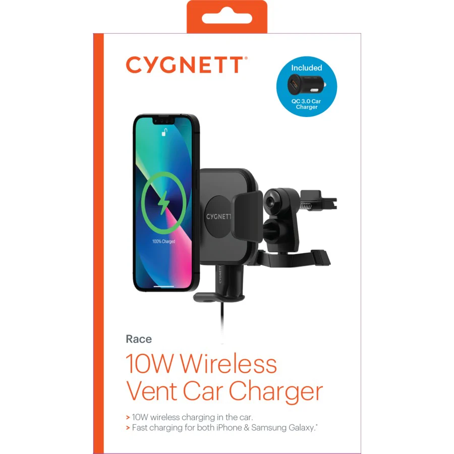 Cygnett Race 10W Wireless Vent Car Charger - Image 3