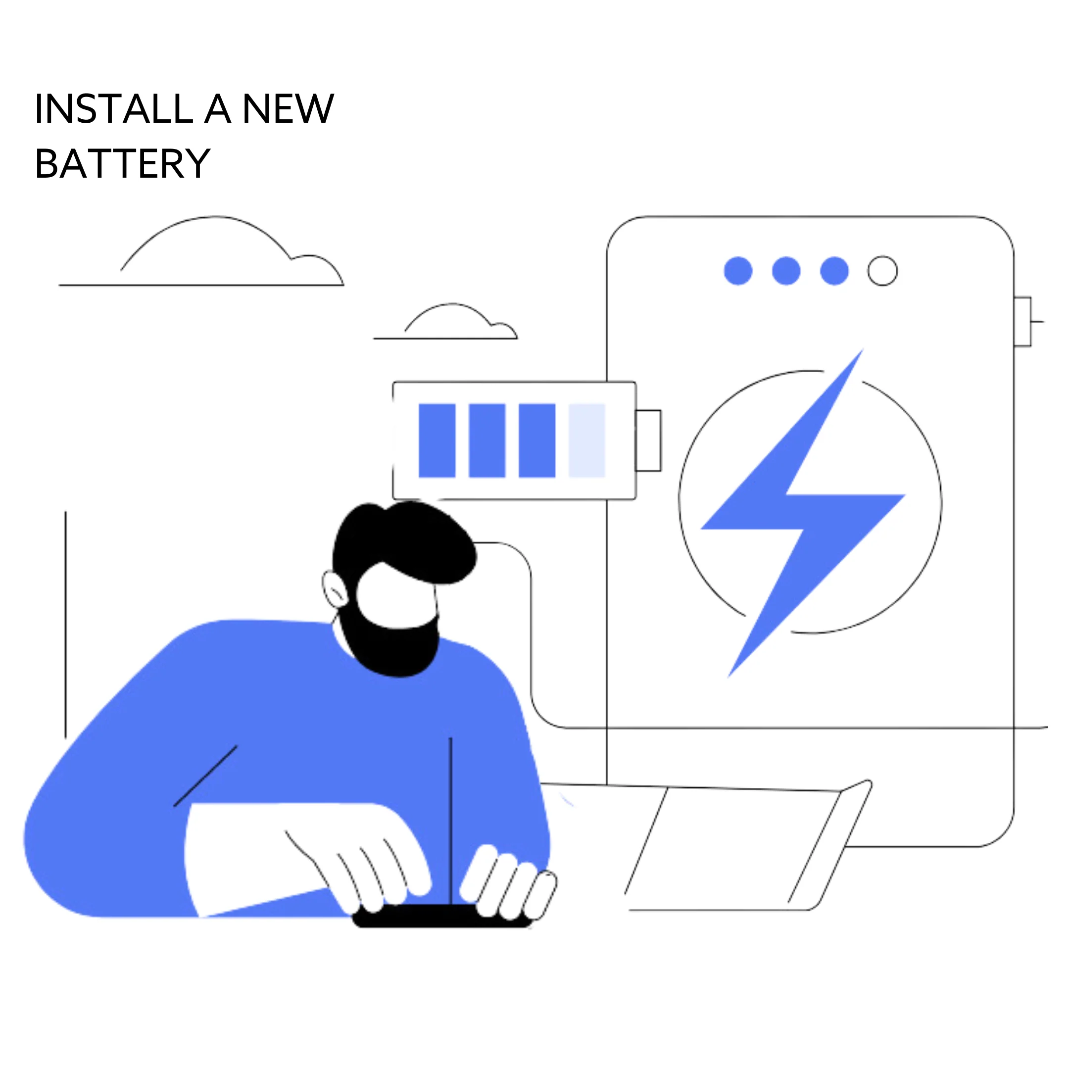 Install a new battery² (Note: this option delays dispatch by one business day)