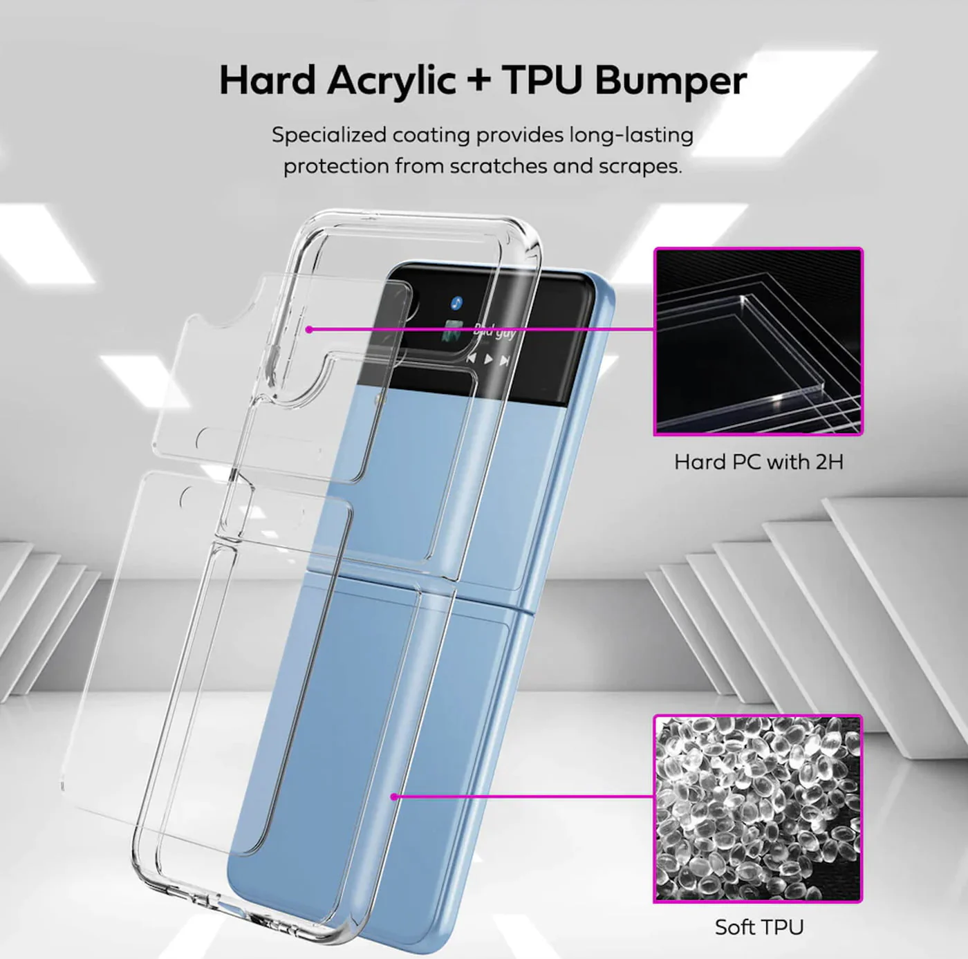 iShield Crystal Palace Clear Case for Samsung Z Flip 4 - Image 2
