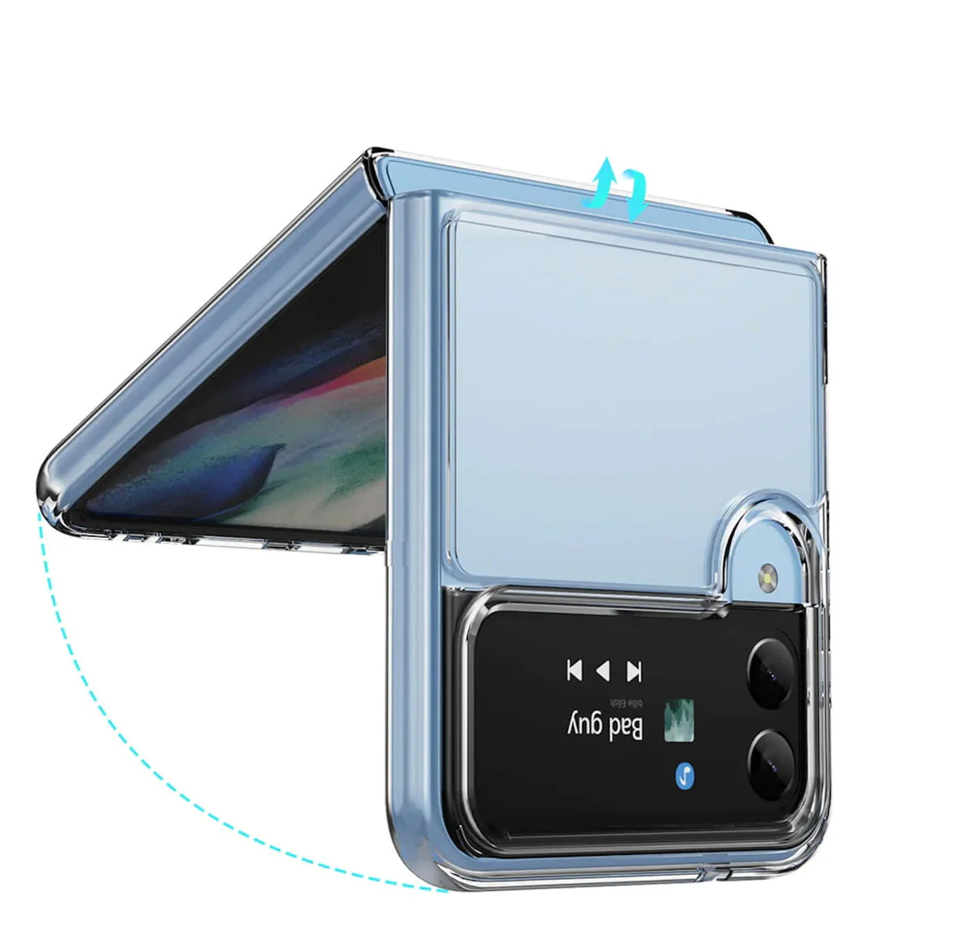iShield Crystal Palace Clear Case for Samsung Z Flip 4 - Image 3