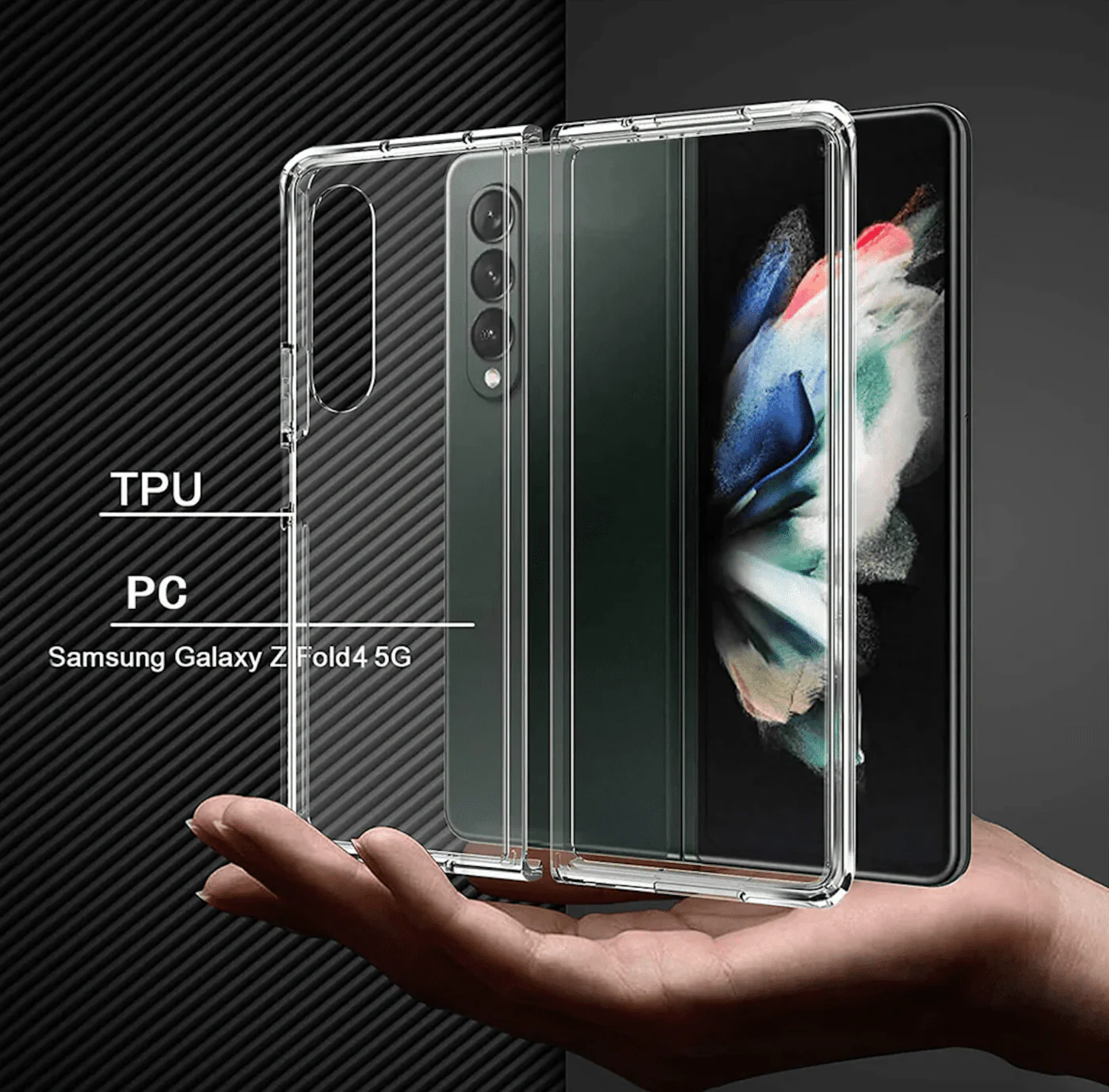 iShield Crystal Palace Clear Case for Samsung Z Fold 4 - Image 2