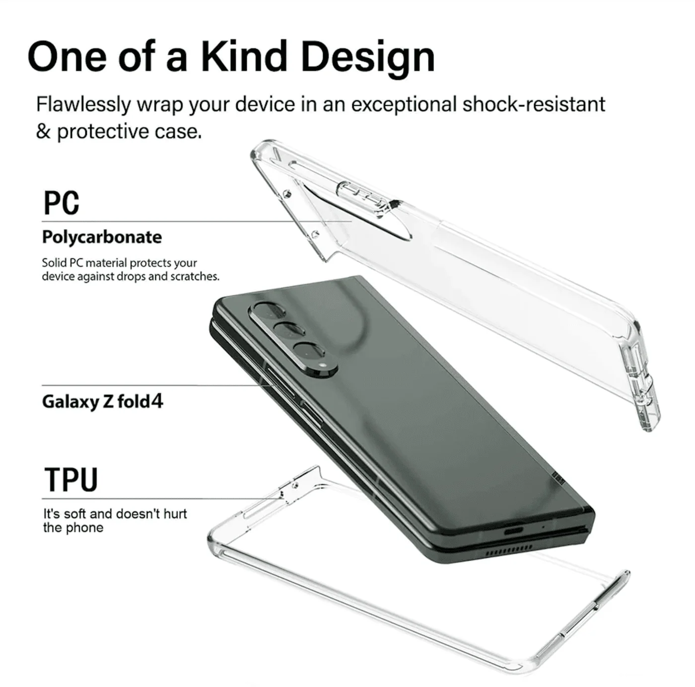 iShield Crystal Palace Clear Case for Samsung Z Fold 4 - Image 4
