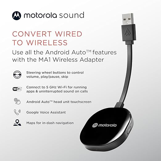 Motorola Ma1 Wireless Android Auto Car Adapter - Image 2