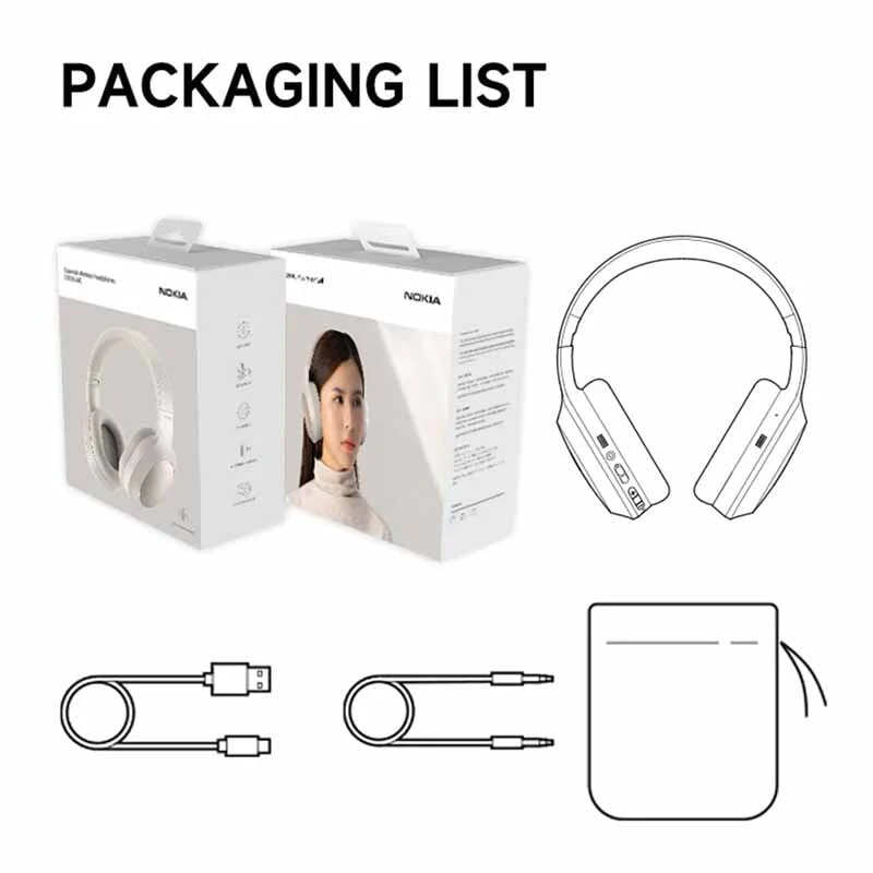 Nokia Wireless Headphones [E1200ANC] - Active Noise Cancelling - Image 3