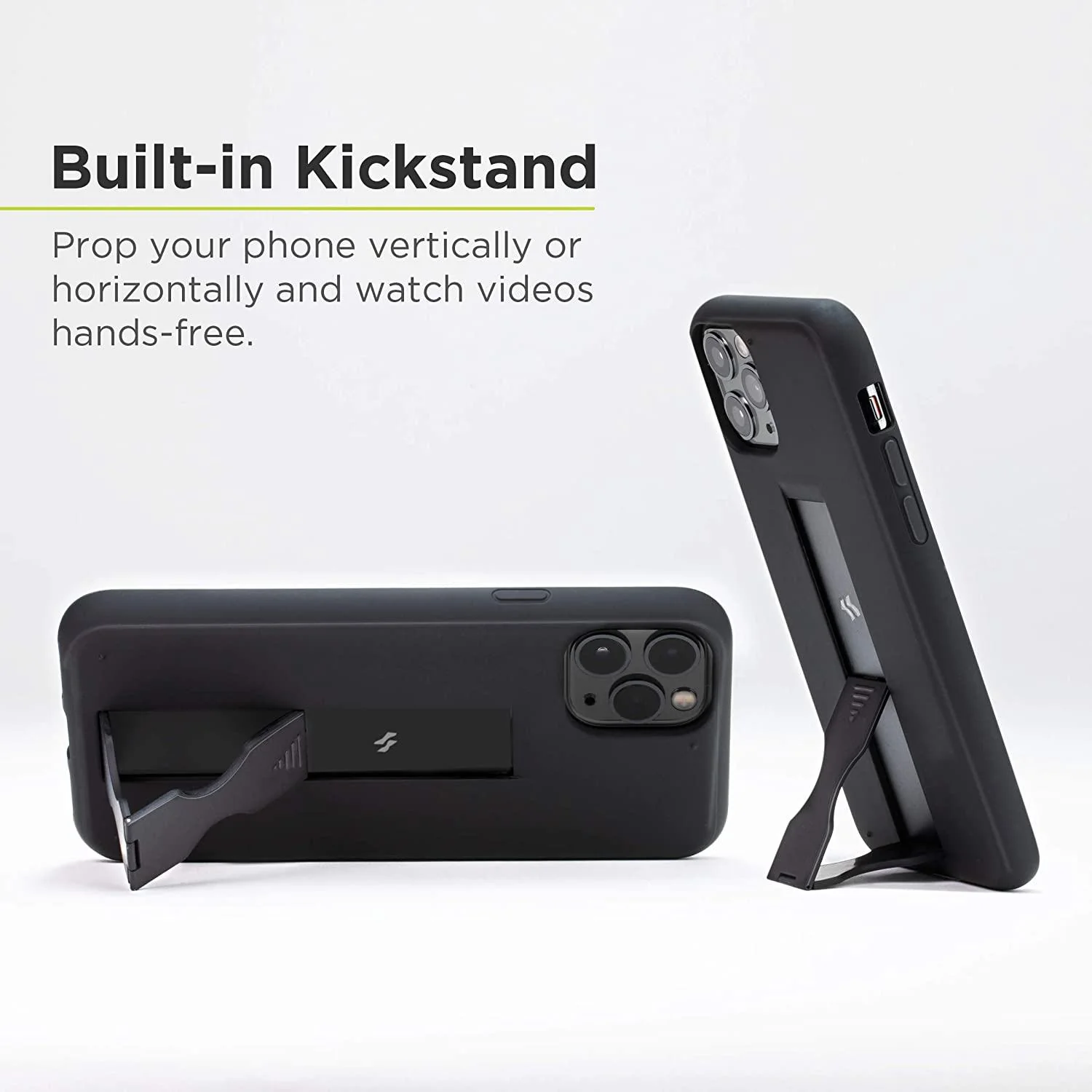 PureGear Slim Stik w/built in Kickstand for Apple iPhone 11 Pro Max Black - Image 6