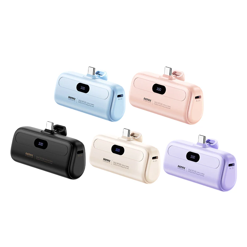Remax Capsule Series Mini Power Bank with Lightning Port RPP-633 5000 mAh - Image 2