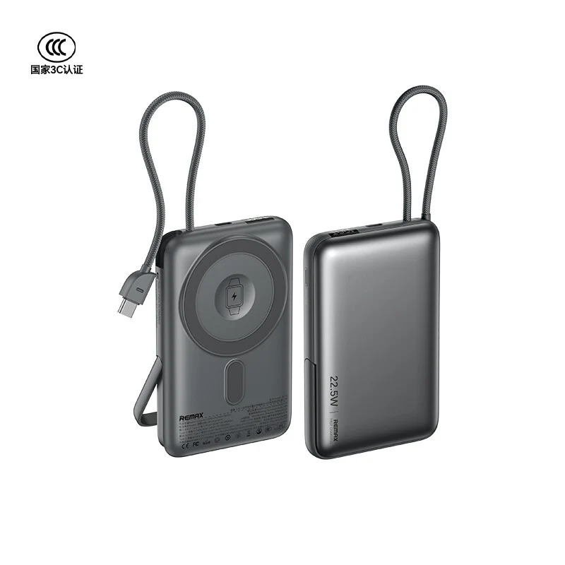 Remax MC-01 22.5W 3-In-1 Power Bank [10K mAh] [MagSafe + Apple Watch Charger + USB-C Cable] - Image 3