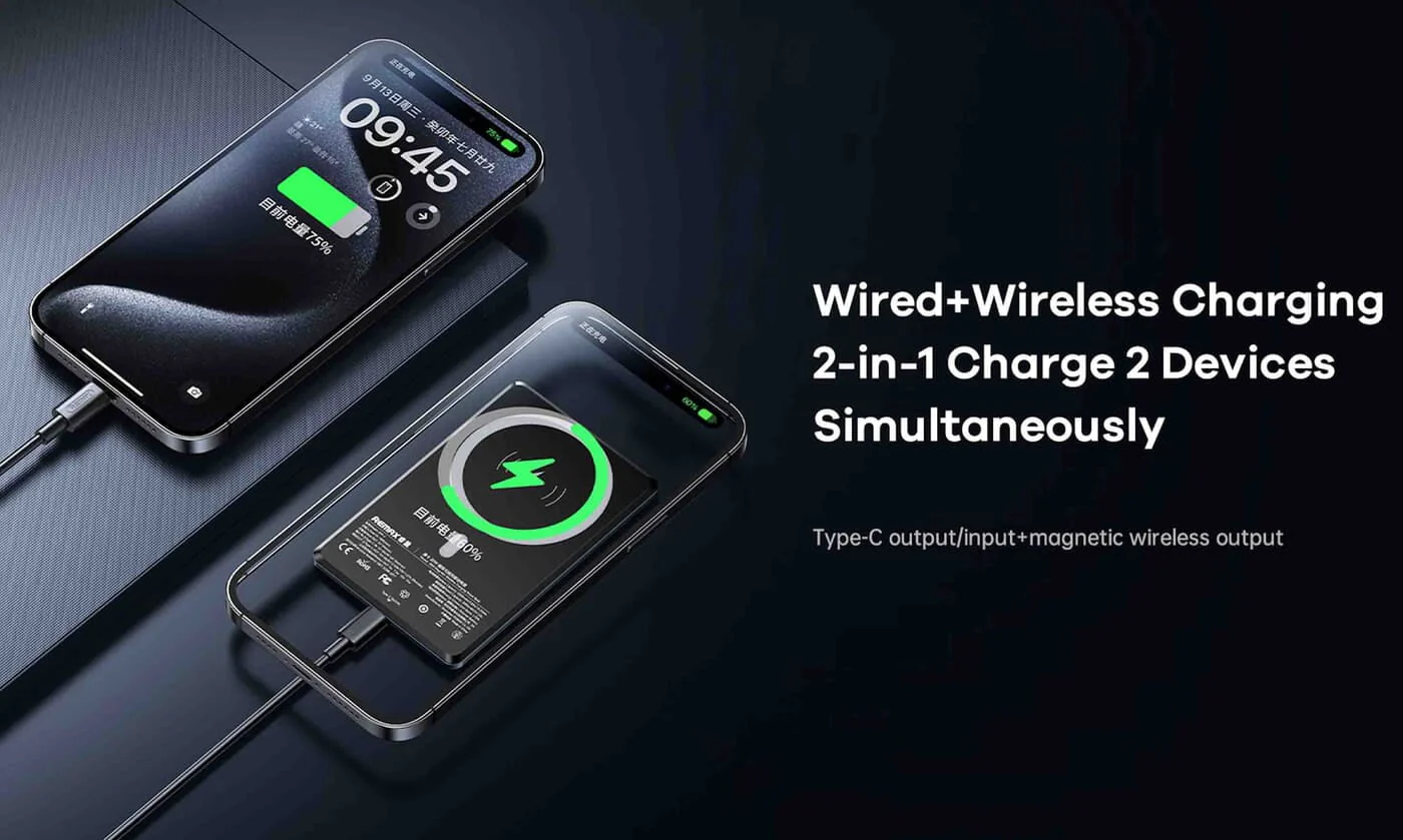 REMAX Vocard Series 20W MagSafe Magnetic Wireless Charging Power Bank [RPP-2] 5000 mAh - Image 4