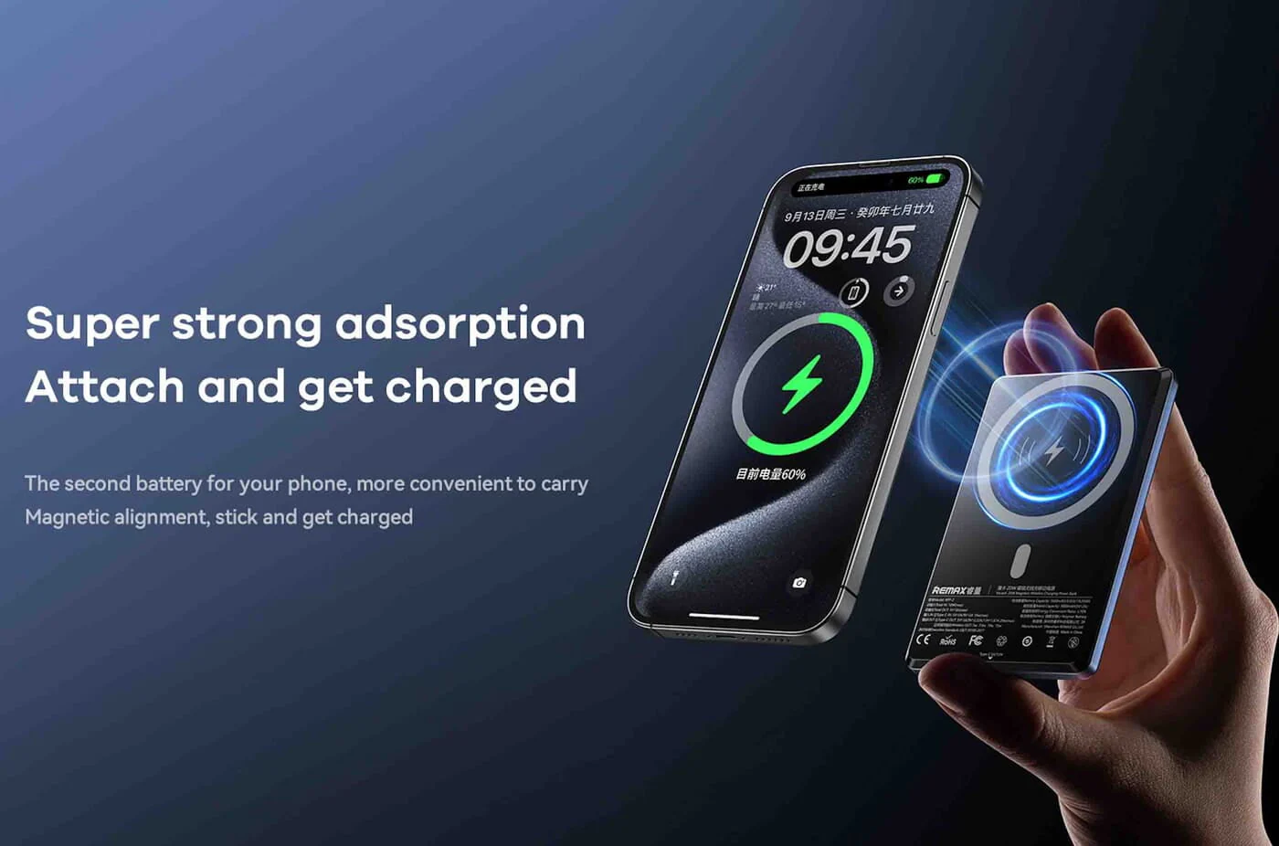 REMAX Vocard Series 20W MagSafe Magnetic Wireless Charging Power Bank [RPP-2] 5000 mAh - Image 5