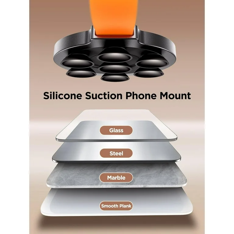 Suction Cup Silicone Magnetic Phone Holder - Image 2