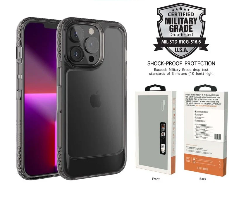 Ugly Rubber U-Model Bumper Black Case for iPhone 13 Pro