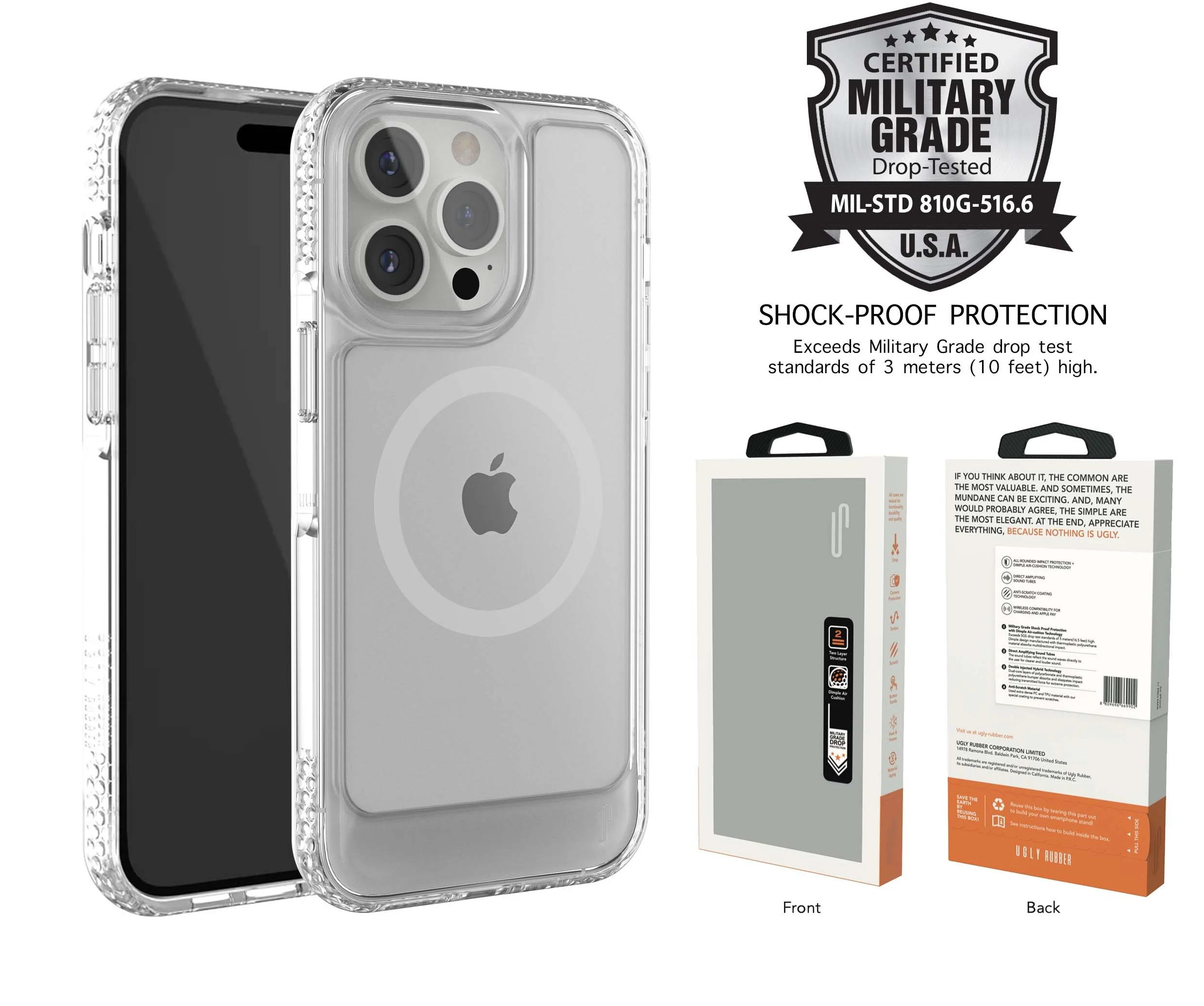 Ugly Rubber U-Model Bumper Clear Case for iPhone 14 Pro - Image 4